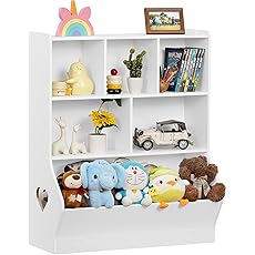 GarveeHome Kids Toy Storage Organizer, Children Bookcase with Storage Cubbies, Toddler Toy Shelf for Playroom, Living Room, Nursery