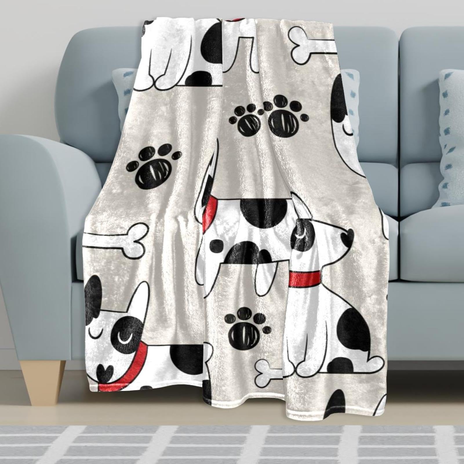 Couverture Polaire Chien Dalmatien Couverture Microfibre Chaude Et Douce Jeté De Canapé Couverture 150×200cm