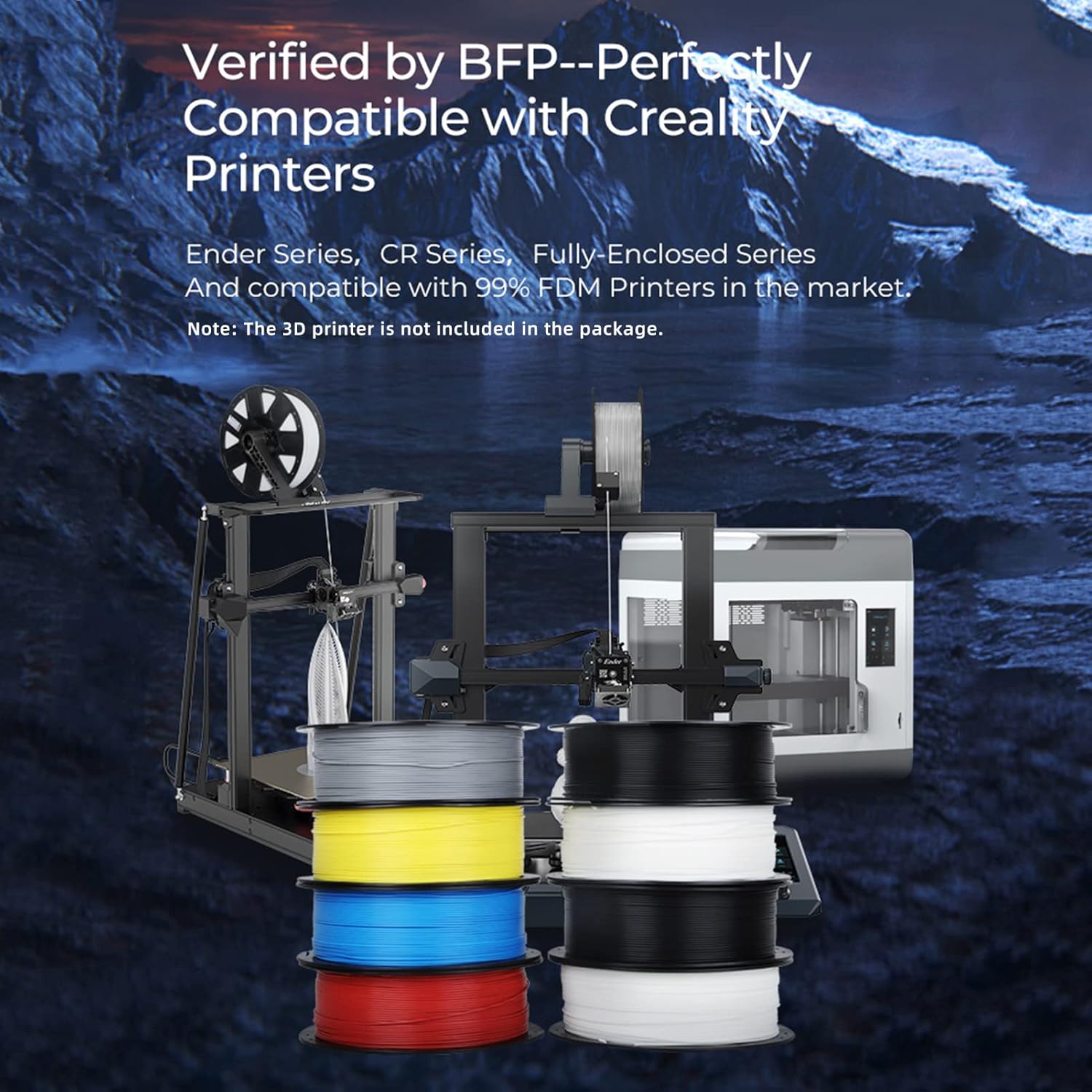 Irfora Ender-PLA Filament Spool 2 Pack for Ender Series CR Series All FDM Printer 1.75mm 1kg/2.2lbs Filament Dimensional Accuracy +/-0.03mm