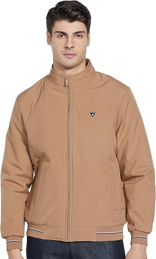 Qube By Fort Collins Men's Polyester Standard Length Regular Fit Lightweight Winter Jacket - Stylish &amp; Comfortable for Cas...