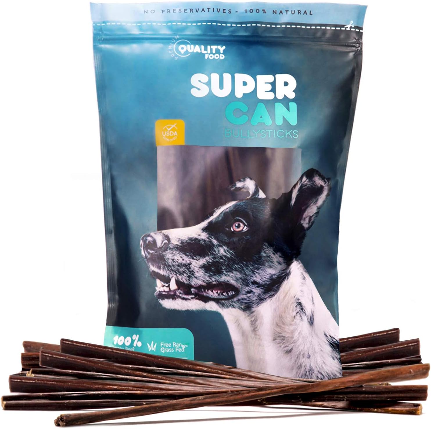 SUPER CAN BULLYSTICKS 12-inch Taffy Esophagus Gullet Sticks for Dogs [10 Pack] by SuperCan Bully Sticks, Premium All Natural Dog Treats and Chews. (9 oz)