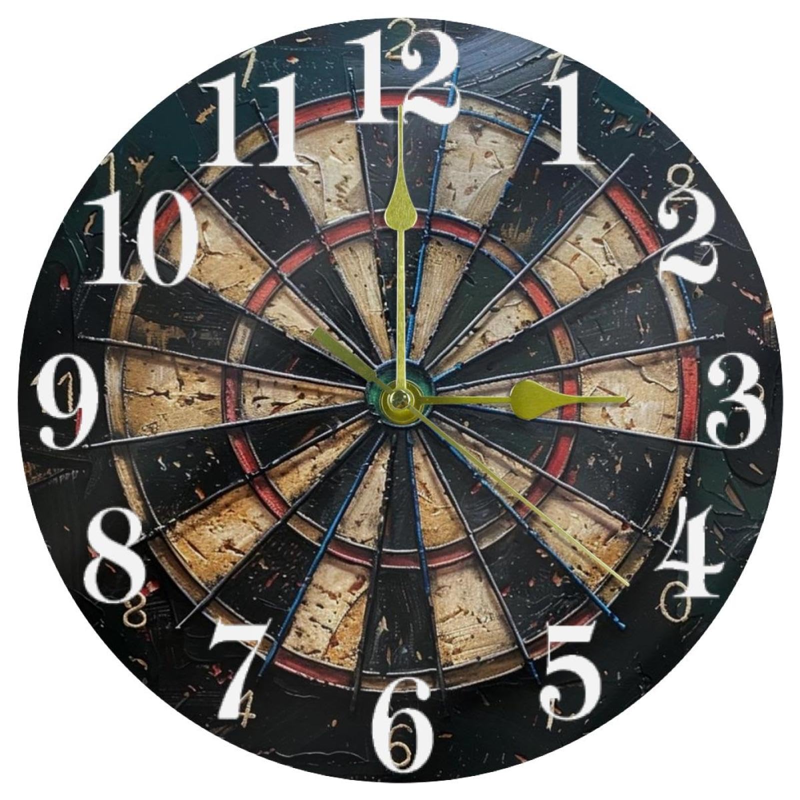 Horloge murale sans tic-tac silencieuse avec grand cadran rond