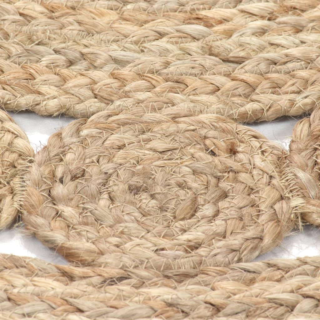 vidaXL Alfombra Redonda con diseño Yute Trenzado 120 cm