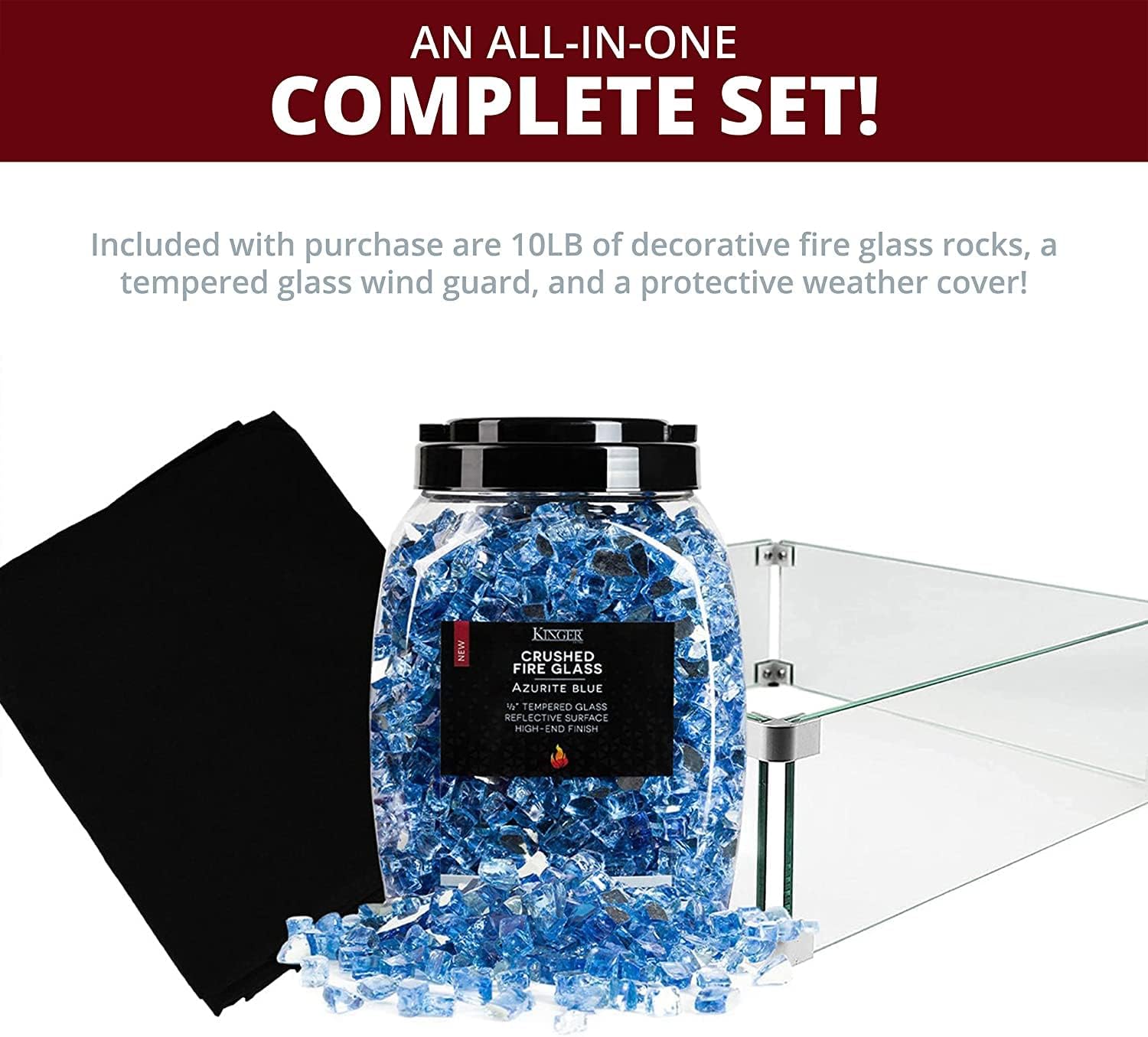 5-Piece Rectangular Propane Fire Pit Set, Outdoor Dining Table Set with Fire Pit, Fire Pit Set with Chairs, Cushions and Fire Pit Accessories Included (Brown)