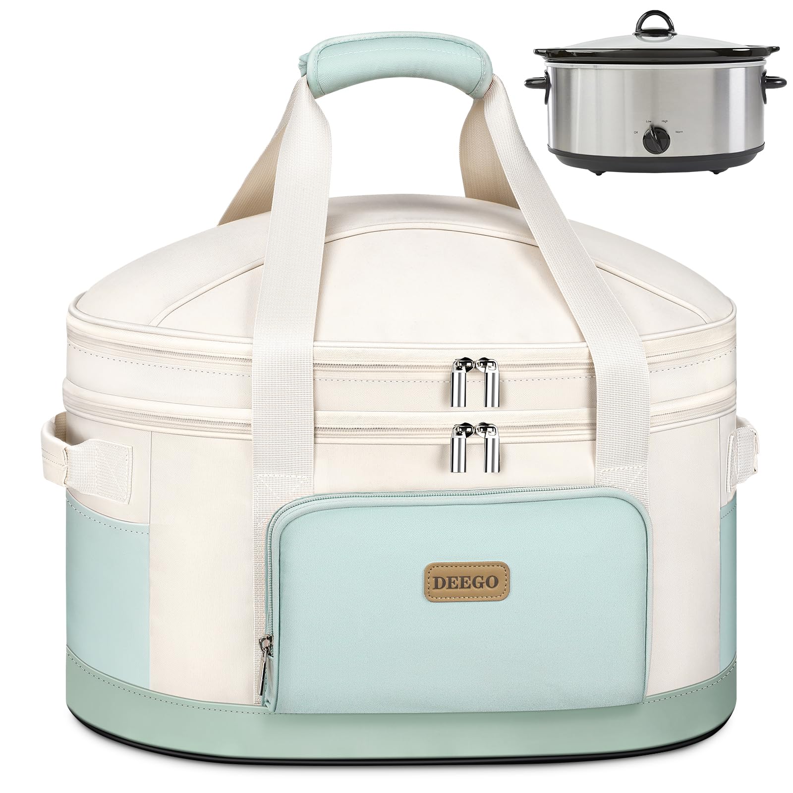 DEEGO Carrying Bag for Crock-Pot 6-8 Quart, 2-Layer Slow Cooker Bags