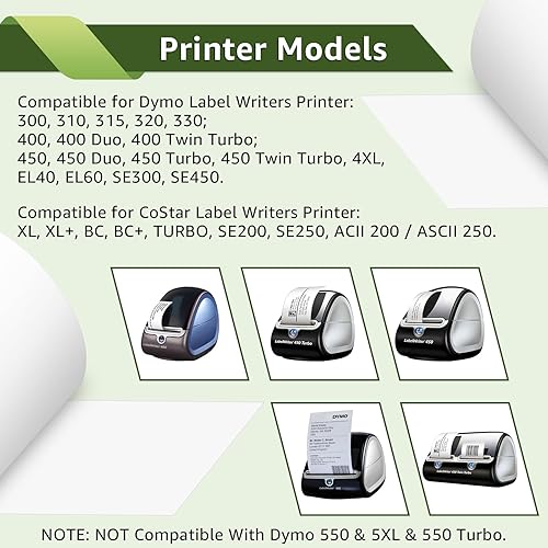 Miniatura 5 de Repuesto para DYMO 30270 Thermal – Cruxer 2 rollos de papel de recibo blanco no adhesivo de 2-1/4 pulgadas x 249 pies / 2.244 in x 249.3 ft