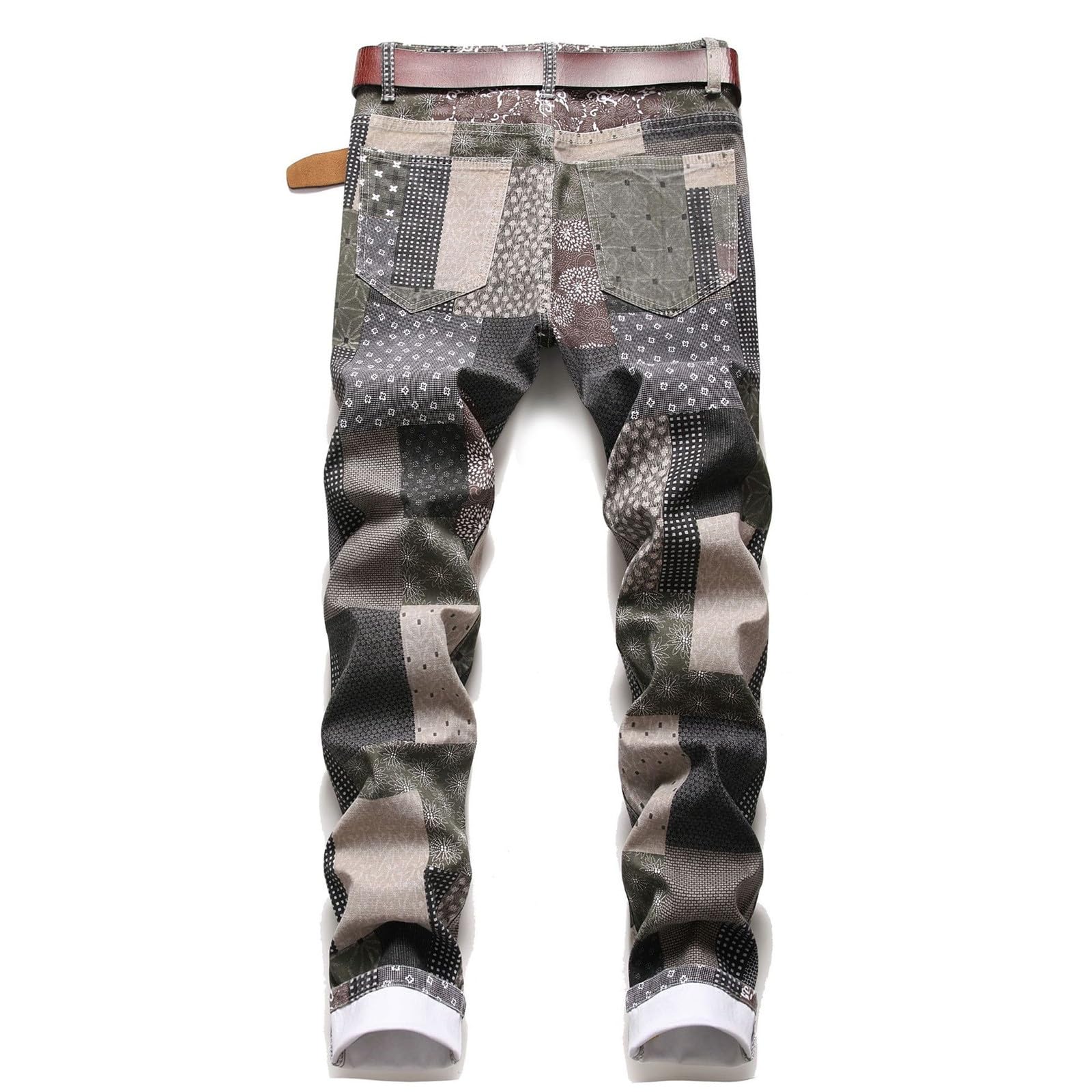 Jeans Uomo Slim Fit, Pantaloni Jeans Uomo Ricamo Pentagramma Stretch Pantaloni Gamba Slim Pantaloni Uomo Versatili Jeans Uomo Taglie Forti Jeans da Uomo Streetwear Stile Y2k Pants Casual Versatile