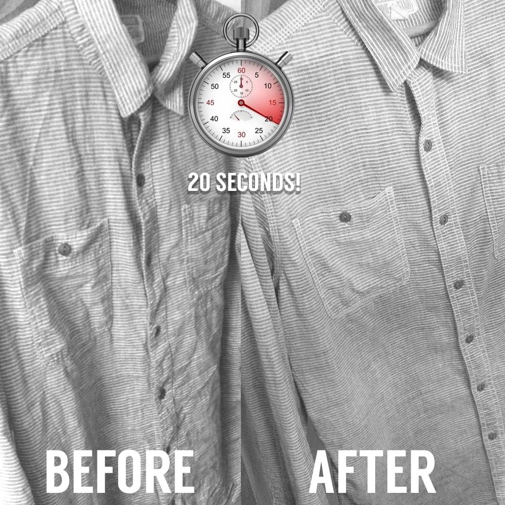 Wrinkle Remover Spray - Fabric Refresher with Fresh Laundry Scent - Odor Remover & Fast Drying Ironing Spray - Mist Nozzle Wrinkle Release Spray for Clothes – (4Pack - 32Oz)