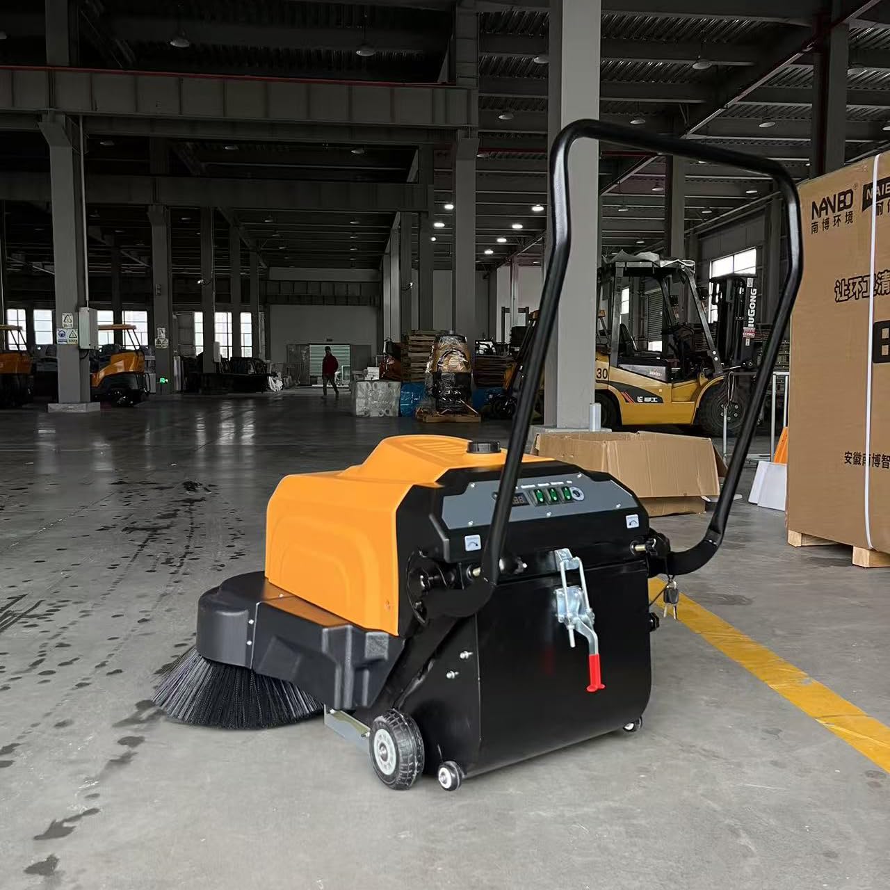 Walk-Behind Floor Sweeper,Hand Push Industrial Floor Sweeper Machine, Industrial and Commercial Use