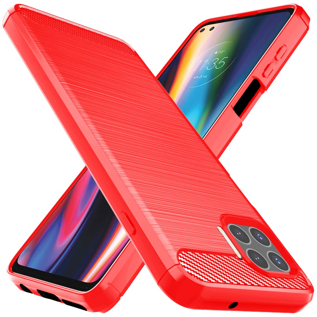 Custodia Osophter Per Moto One 5G / Moto G 5G Plus - Gomma TPU Anti-Urto, Blu - Protezione Flessibile