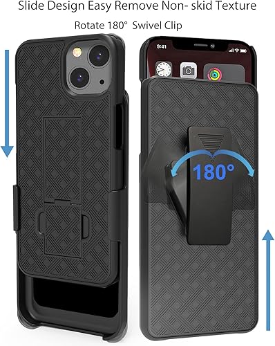 Miniatura 40 de Ailiber Funda compatible con iPhone 15 Pro Max, funda para iPhone 15 Pro Max con lente de cámara y protector de pantalla, soporte giratorio