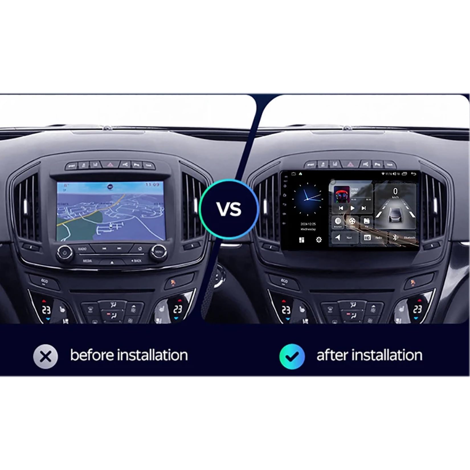 1,7-calowy samochodowy system stereo z ekranem dotykowym i systemem Android 15 Autoradio do Opla Insignii Buicka Regala 2014-2016 z BT FM DSP RDS GPS, sterowaniem z kierownicy, kamerą cofani
