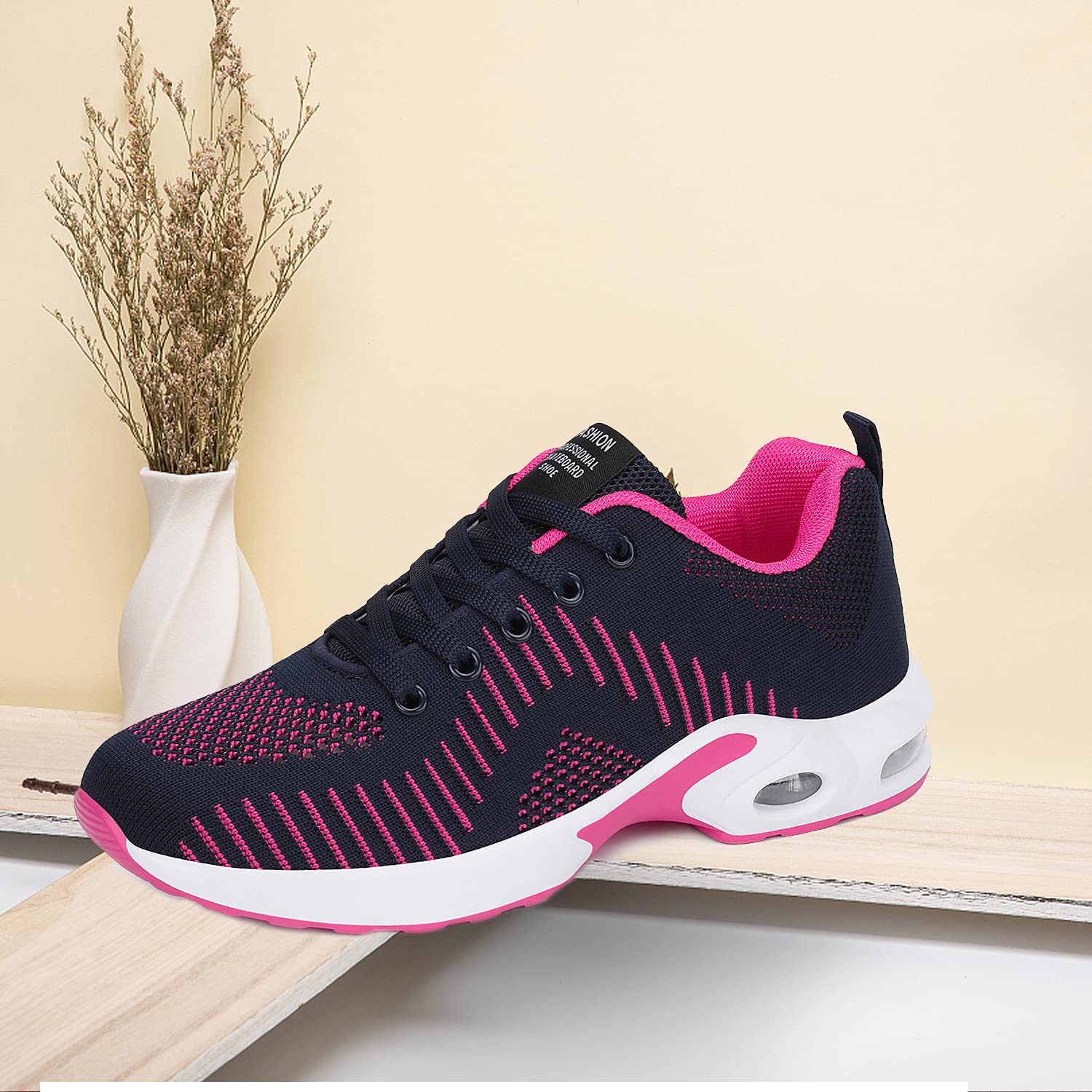 DANNTO Damen Laufschuhe Atmungsaktiv Turnschuhe Schnürer Leichte Stoßfest Mode Sportschuhe Outdoor Athletisch Sneaker für Gym Walking Jogging Laufen Basketball Frühling Sommer