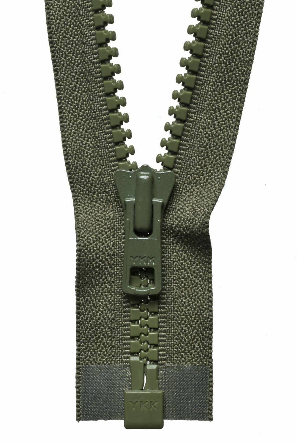 Ykk Khaki Vislon Heavyweight Open End Zip 71Cm: