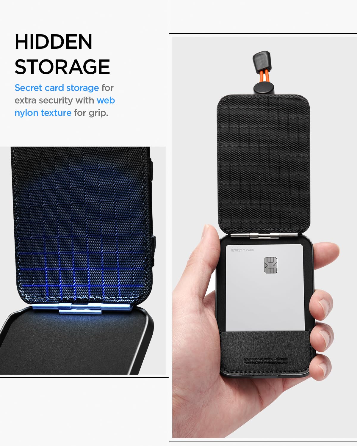 Spigen Cartera MagSafe Tiefit MagFit Cartera Magnética 3 Tarjetas Funda Diseñada para MagSafe Compatible con los Modelos iPhone 17/16/15/14/13/12 Series, Accesorios MagSafe - Negro