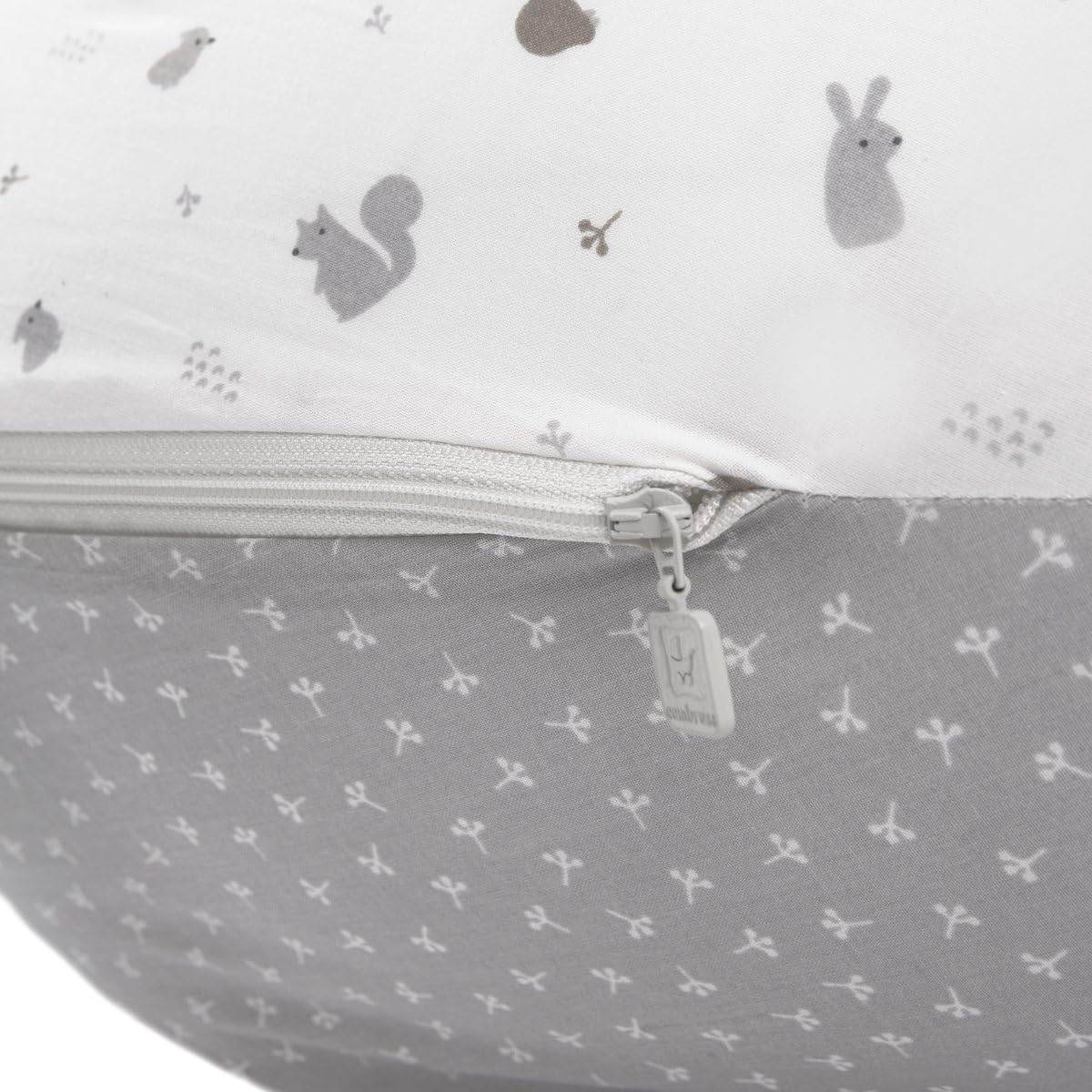 Cambrass-cojín Lactancia bebé en Forma de Media Luna-Almohada para Embarazadas-Almohada de Lactancia con Relleno de microperlas que proporcionan un Mejor Descanso y Relax - Ardi Gris