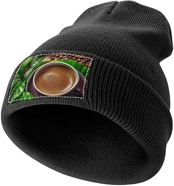 Winter Warm Hats Soft Cuff Beanie Cap Sunflowers Floral Knit Hat for Men Women
