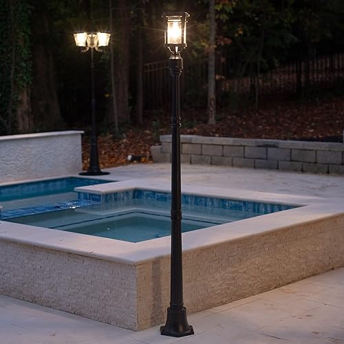 Miniatura 5 de Gama Sonic Aurora 124B033 - Luz solar para exteriores, aluminio fundido negro, luz única con 3 opciones de montaje, ajuste de 3 pulgadas para postes