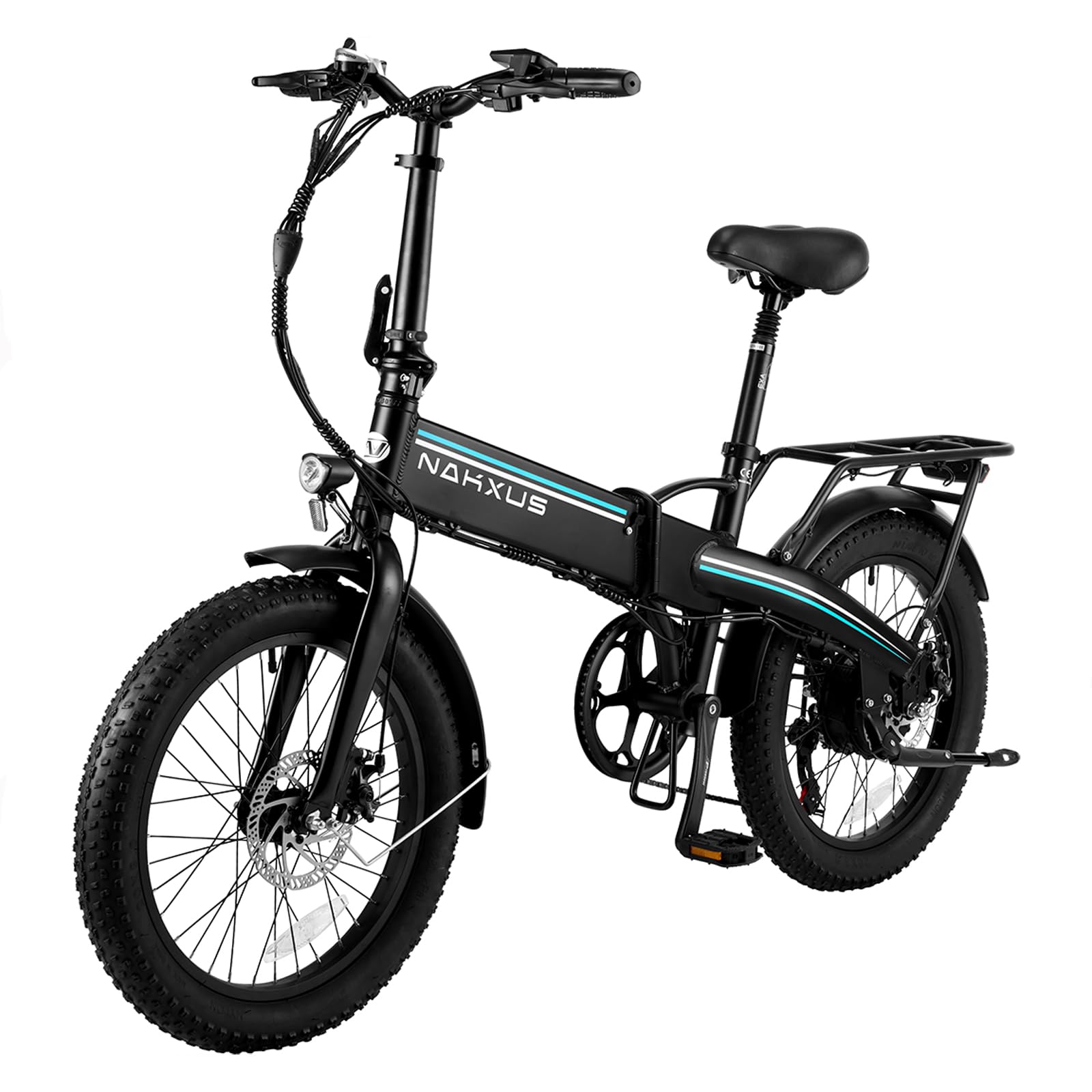 Vélo électrique 20F063, vélo électrique de 20" avec moteur de 250 W, batterie 48 V 11,6 Ah, dérailleur à 7 vitesses, écran LCD, portée jusqu'à 80 km
