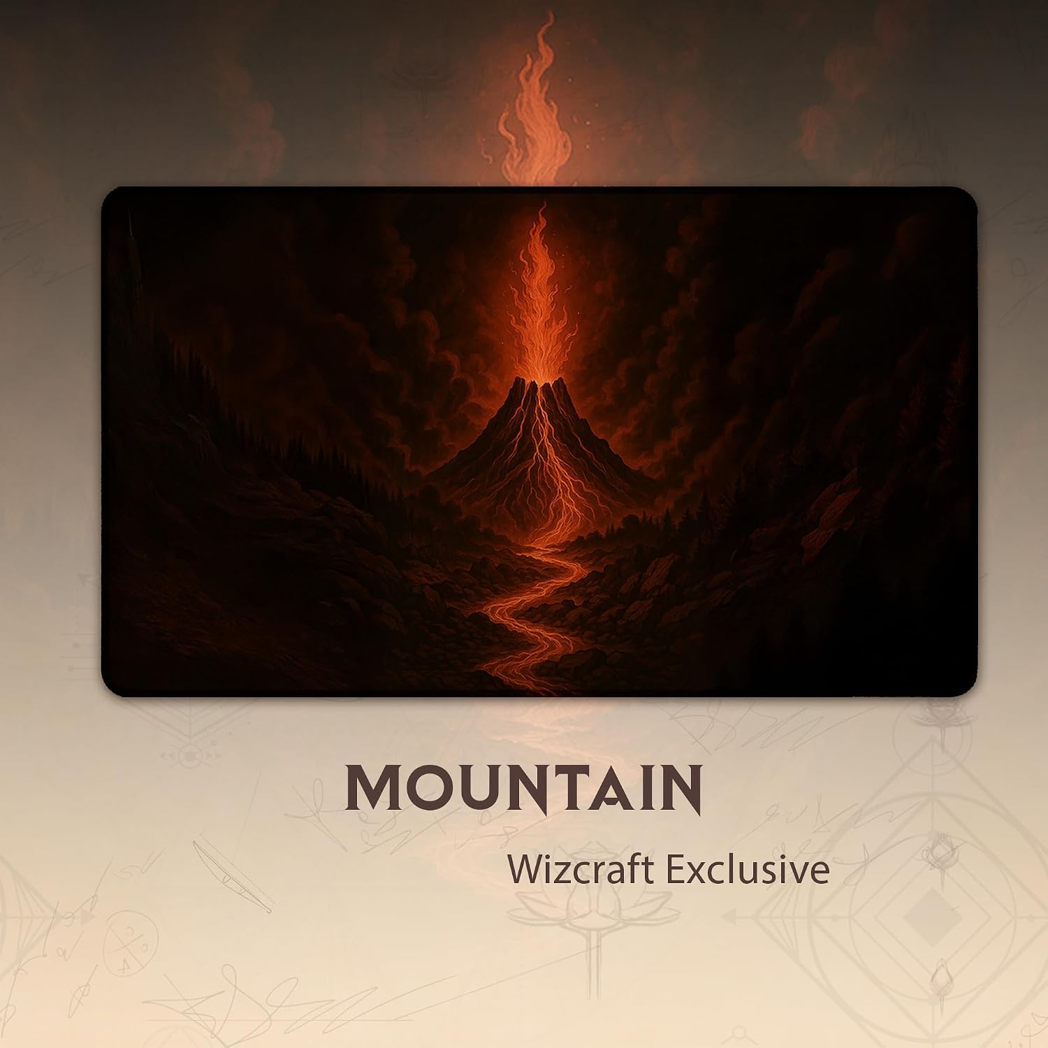 Mountain (Stitched) - MTG Playmat - Compatible with Magic The Gathering Playmat - Play MTG, YuGiOh, TCG - Original Play Mat Art Designs & Accessories