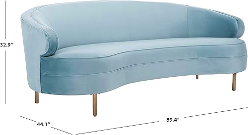 Miniatura 9 de Safavieh Couture Primrose Glam Sofás Curvados De Terciopelo Rosa Claro