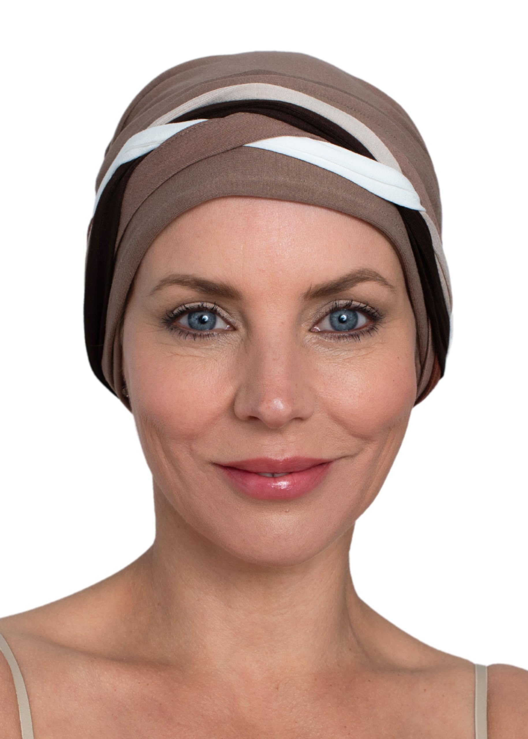 Deresina Boho-Chic Bambus-Turban – Chemomütze für Frauen mit Haarausfall & Alopezie, Bohemian Stirnband-Stil, Volle Kopfbedeckung
