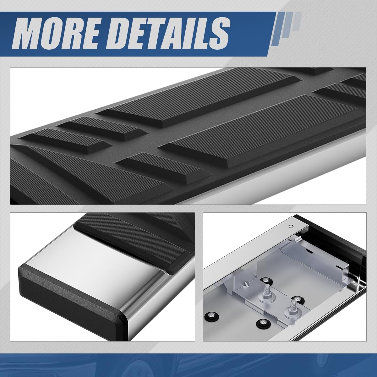 Auto Dynasty Running Boards Compatible with 2016-2020 Chevy Tahoe GMC Yukon, Stainless Steel Side Step Rail Nerf Bars, 6.5" x 73" Step Bars, Polished Chrome