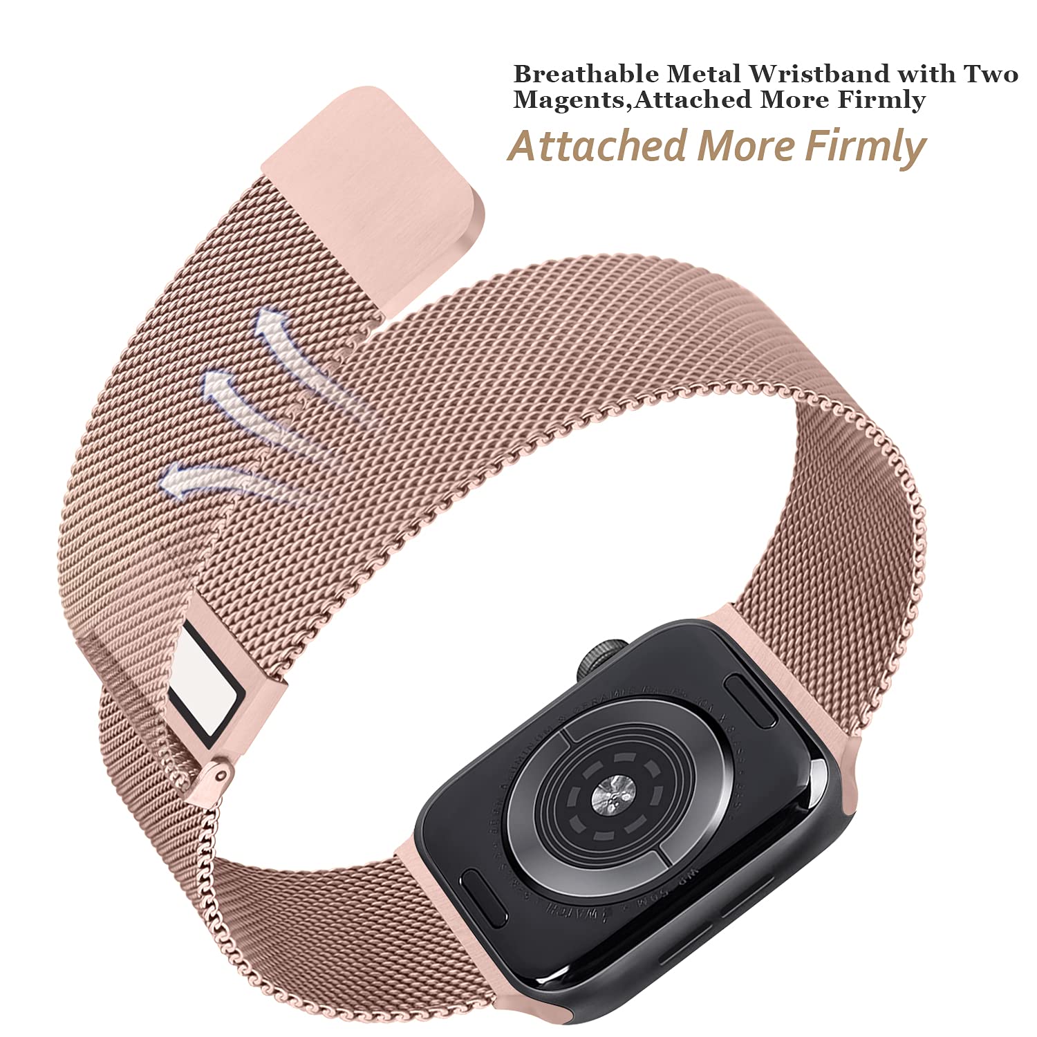 YZXL Metallo Cinturino Compatibile con Apple Watch 44mm 40mm 45mm 38mm 42mm 41mm, Magnetico+Fibbia Cinturini per iWatch SE Series 8 7 6 5 4 3 2 1