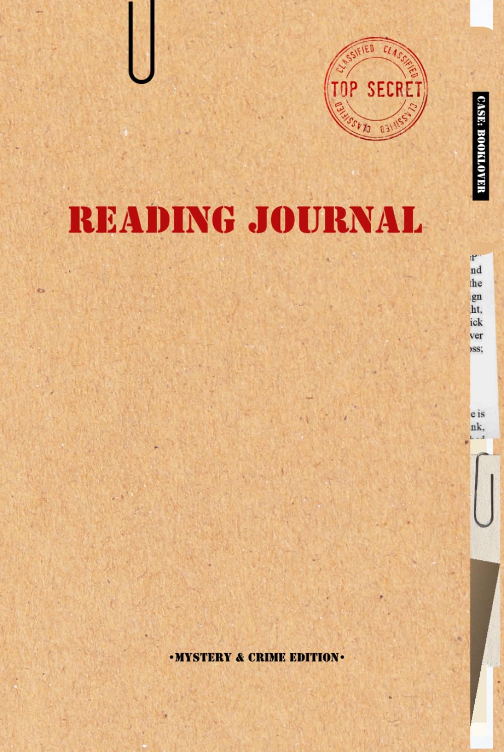 Reading Journal Mystery & Crime carnet de suivi thriller et roman
