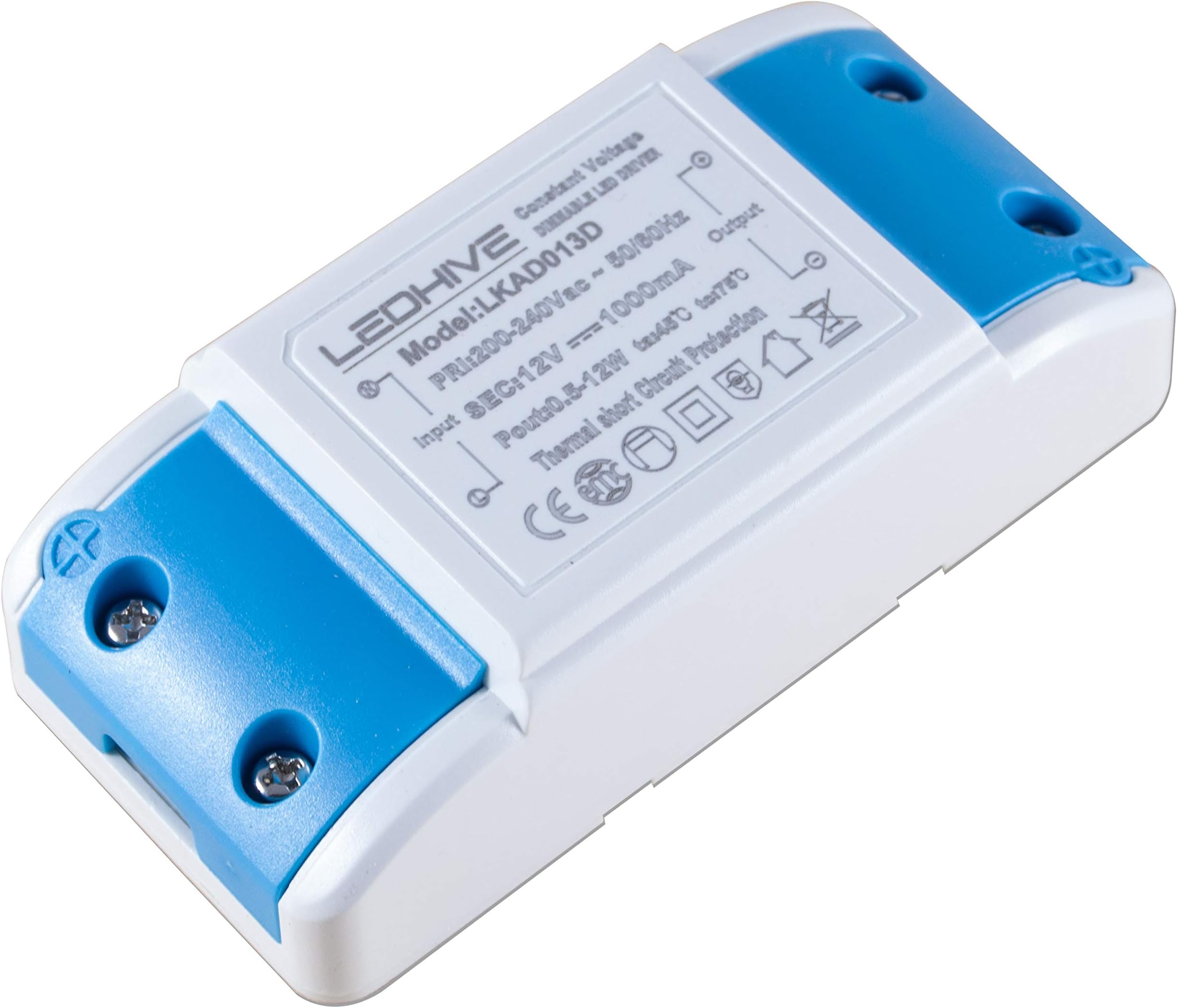 LEDHive 12W dimmable driver 240V - 12V with Terminal Blocks, ZERO Interference with Dab and Wifi