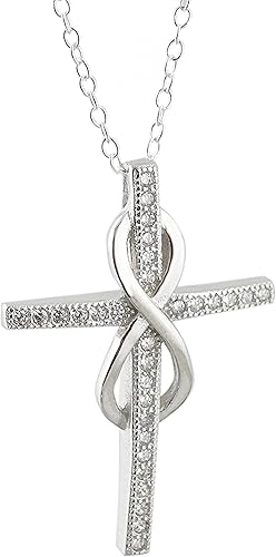 Sterling Silver Cross Necklace for Men and Women