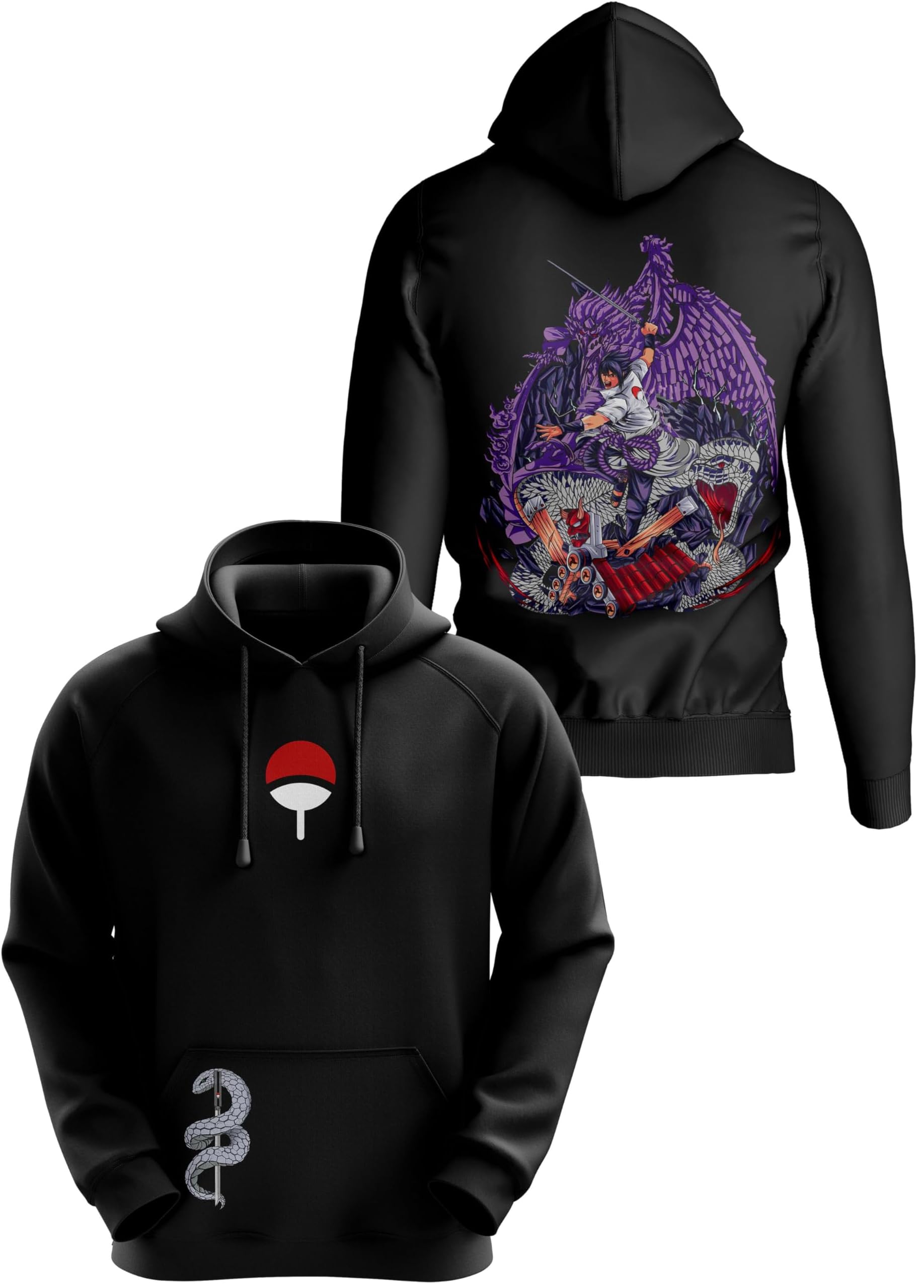 crazymonk Sasuke Uchiha Anime Hoodie