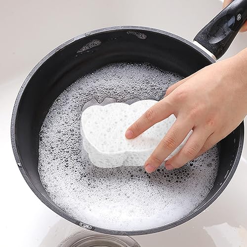 Miniatura 8 de YTLX 6 esponjas de limpieza para el hogar de alta resistencia, sin arañazos, esponjas multiusos reutilizables para el hogar, cocina, baño, esponjas