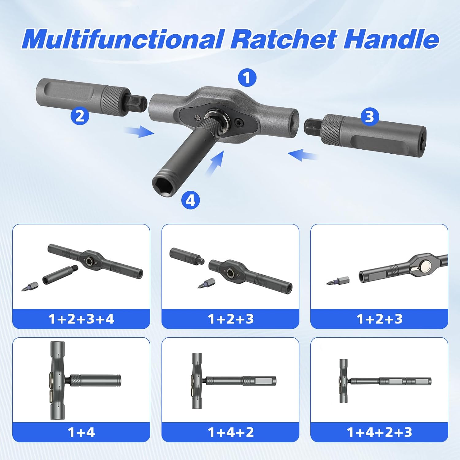 42 in 1 Magnetic Screwdriver Set,DIY Ratchet Screwdriver Sets,Multi Bit Free Combination Ratchet Screwdriver Set Portable Repair Tool Kit for Gifts, Furniture, Computer, Bicycle and DIY