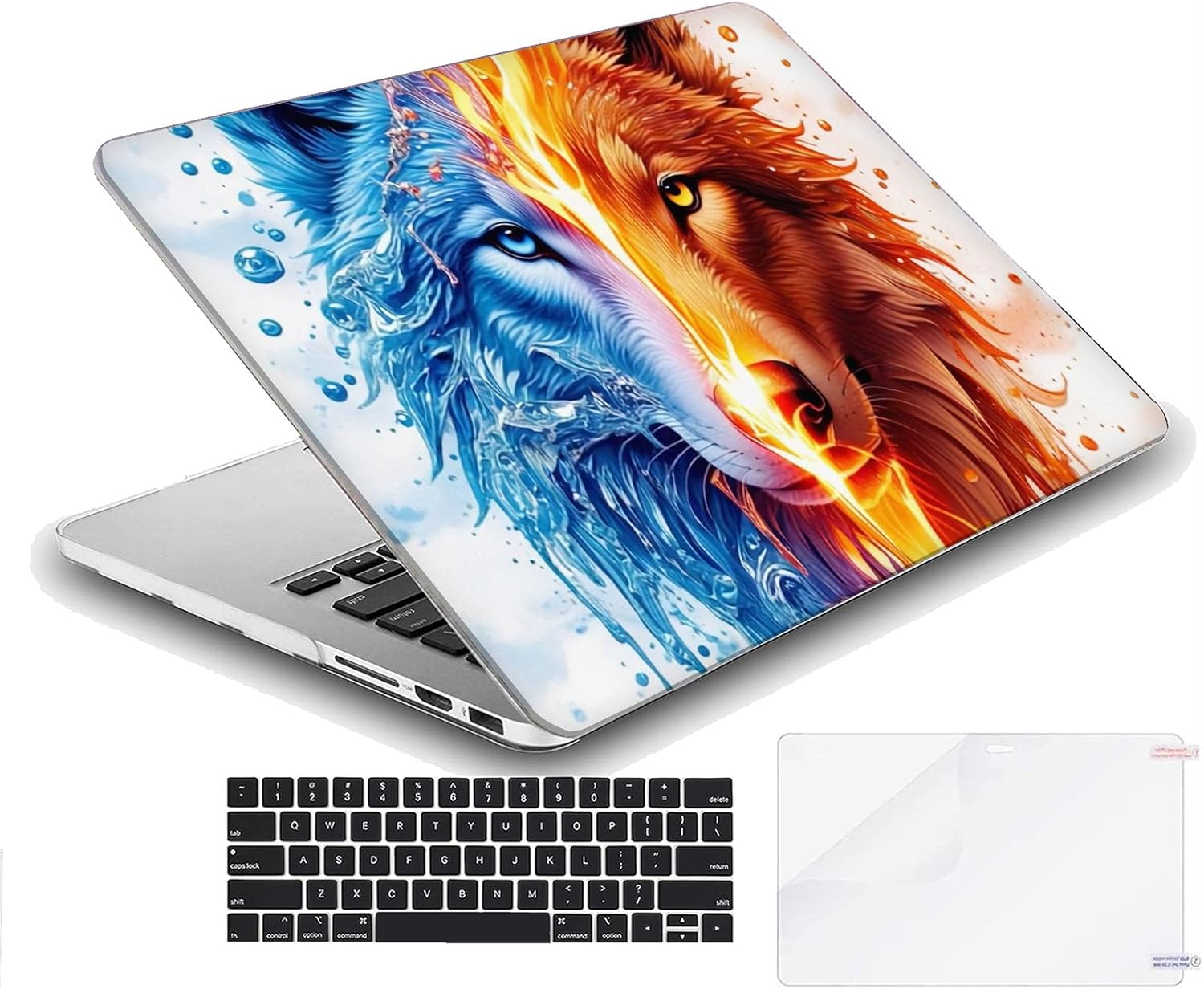 Compatible with MacBook Neo 13-inch, Hard Shell Case with Keyboard Cover and Screen Protector (A3404 A18 Pro chip, 2026 Release) - Wolf MC21165