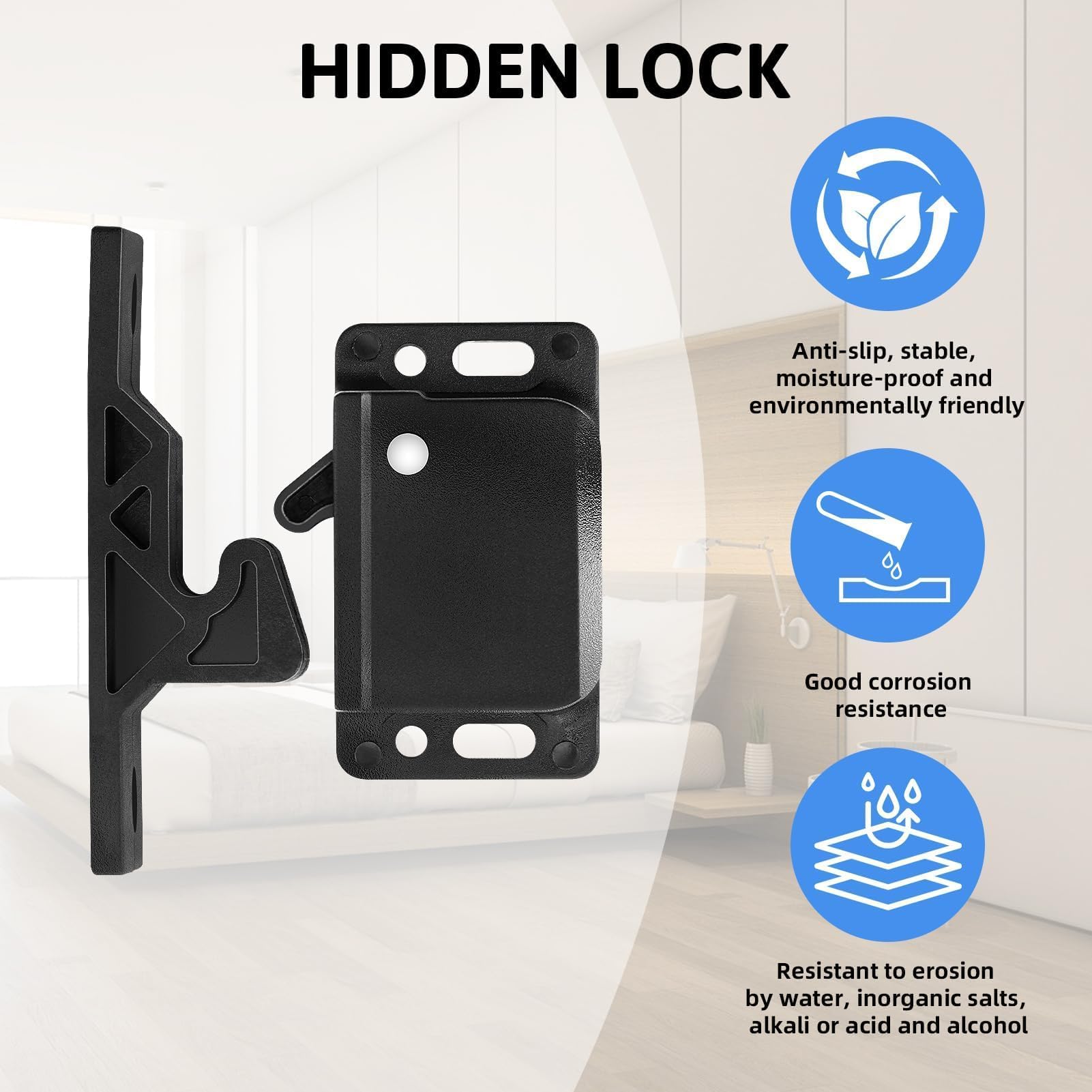 2Pcs Loquets De Fixation Pour Camping-car, Loquets De Tiroir