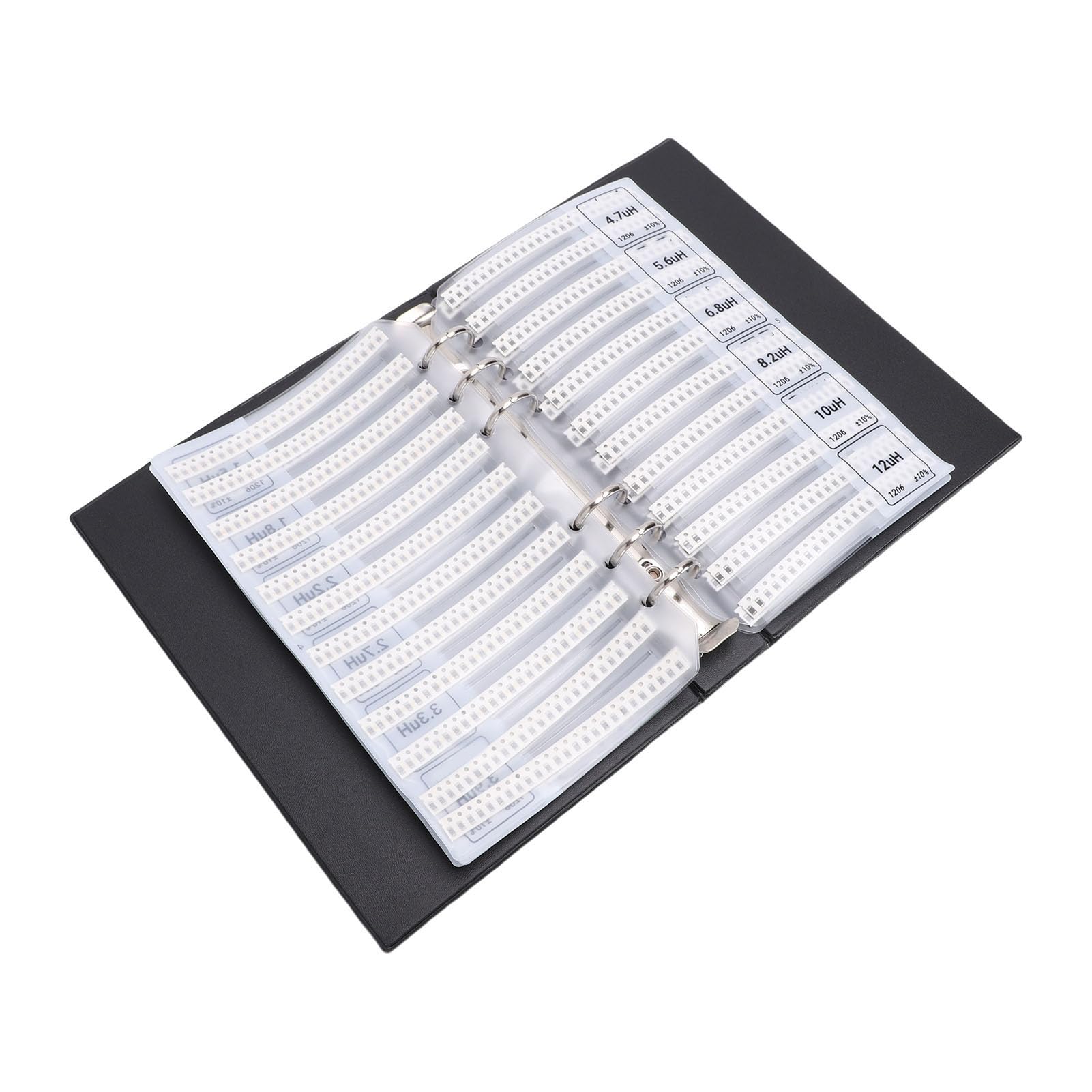 Cocoarm Próbka Cewki Indukcyjnej 1206 SMD, materiał PVC, Zestaw Wielowarstwowych Cewek Chipowych 41 Wartości dla Studentów Inżynierów Zajmujących się Prototypowaniem Naprawa