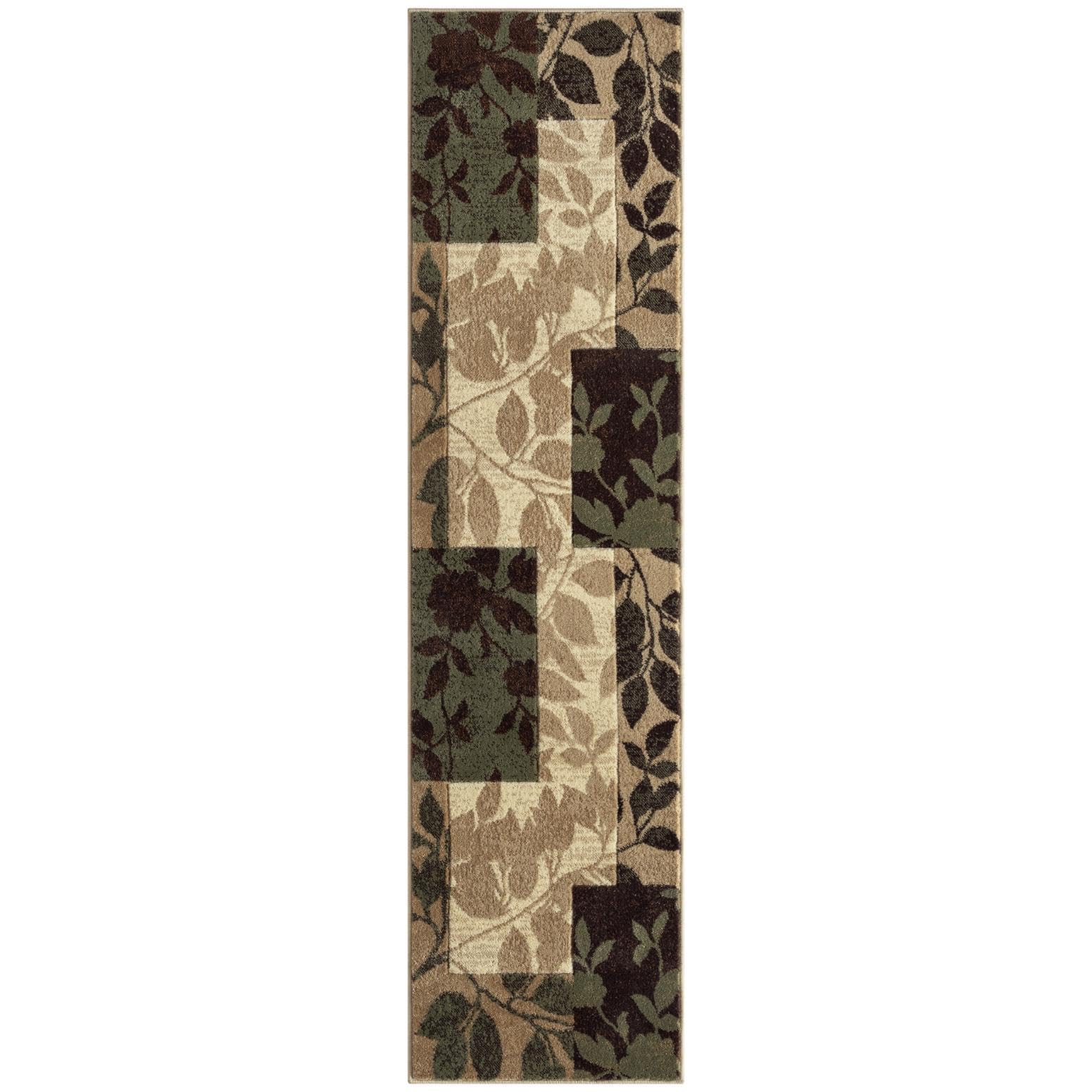 Home Dynamix Tribeca Slade Contemporary Abstract Runner Area Rug, Brown/Green, 1'9