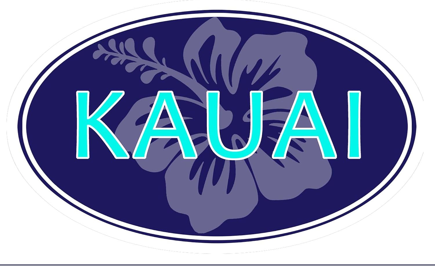 CafePress Kauai, Hawaii Oval Bumper Sticker Car Decal