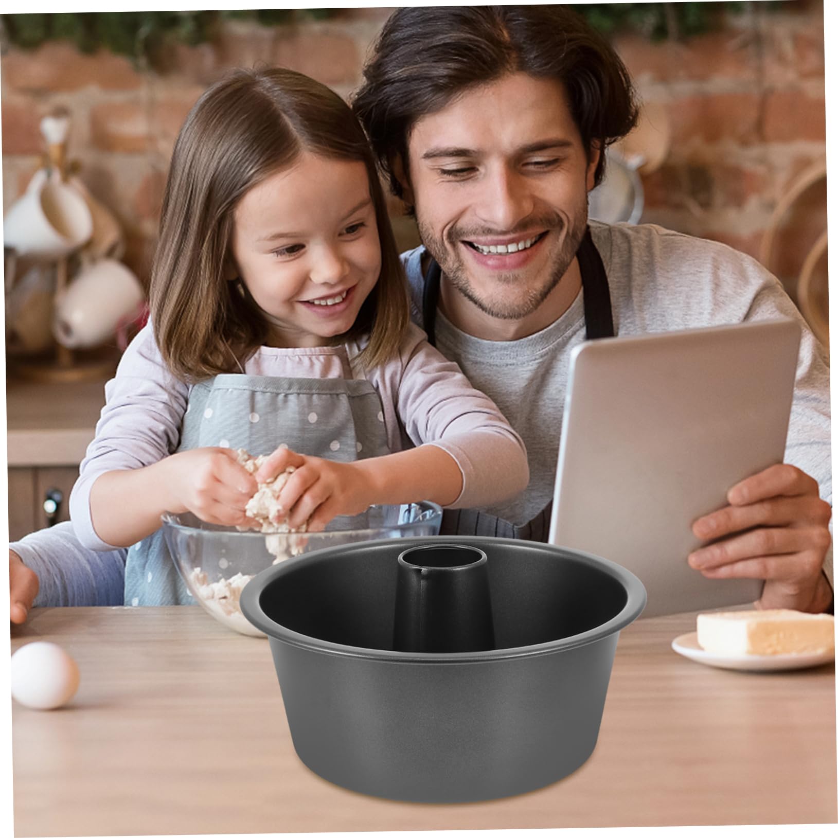 Zerodeko Moule à Gâteau Rond Creux Antiadhésif Moule à Pâtisserie Pratique pour Cuisson Pain