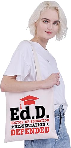 Miniatura 4 de CMNIM EdD Gift Doctor Of Education Tesis Defendida Bolsa de Maquillaje para Doctorado Regalo de Graduación para Ella, EdD TB, Mujer