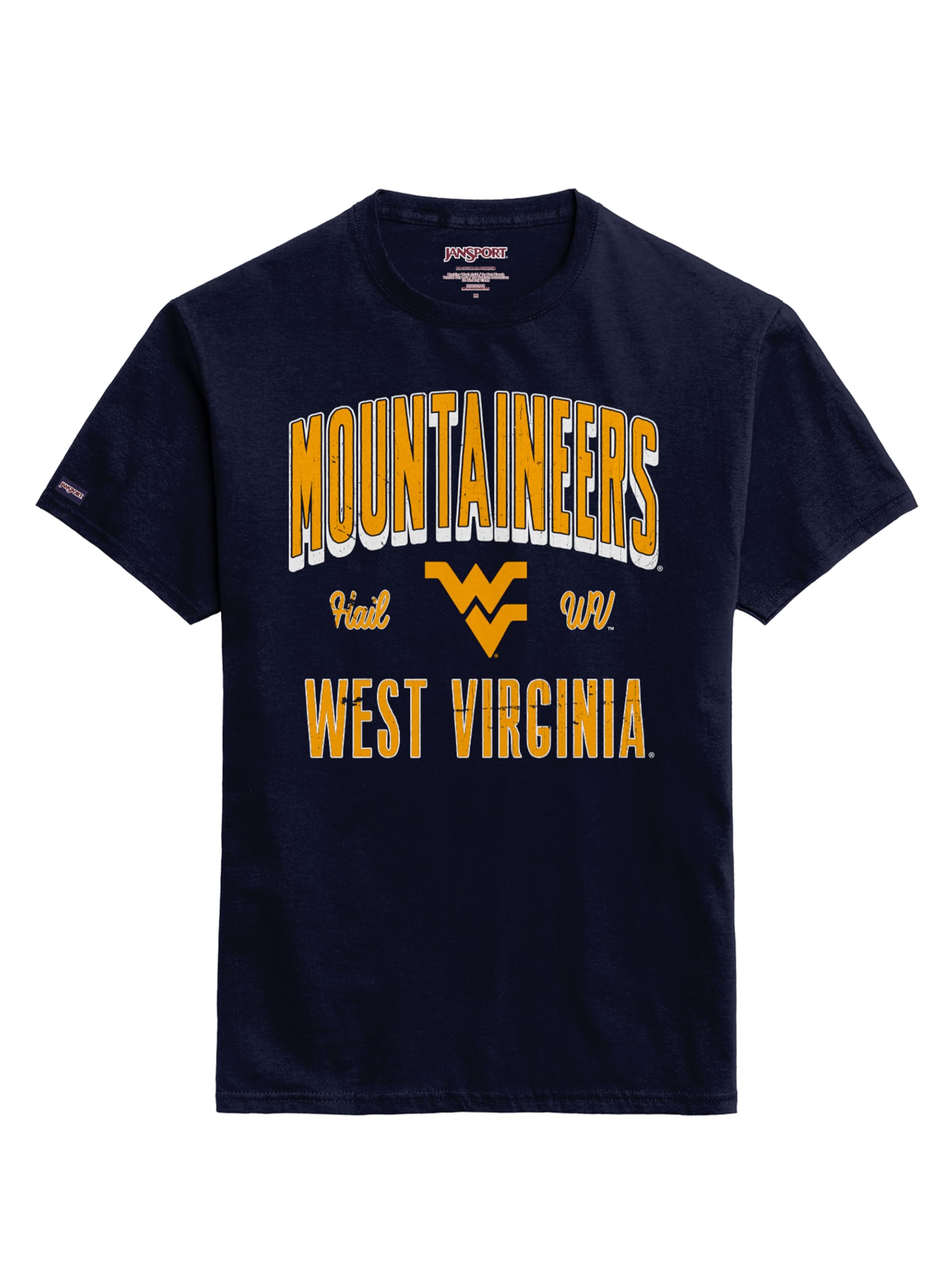 JanSport NCAA Officially Licensed Campus Short Sleeve T Shirt for Men, Soft &amp; Breathable Pre-Shrunk Cotton Crewneck T Shirt