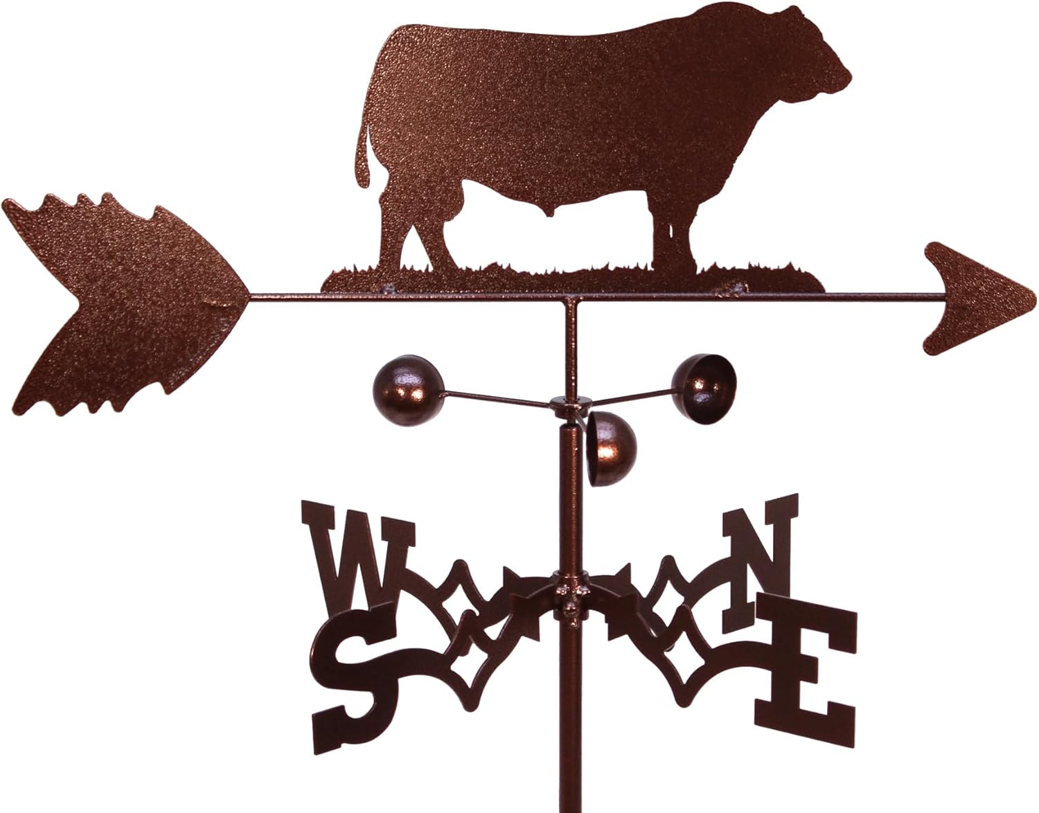 SWEN Products Cow Steer Weathervane (Roof Mount Included)