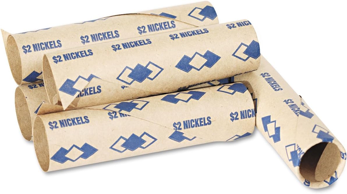PM Company 65070 Preformed Tubular Coin Wrappers, Nickels