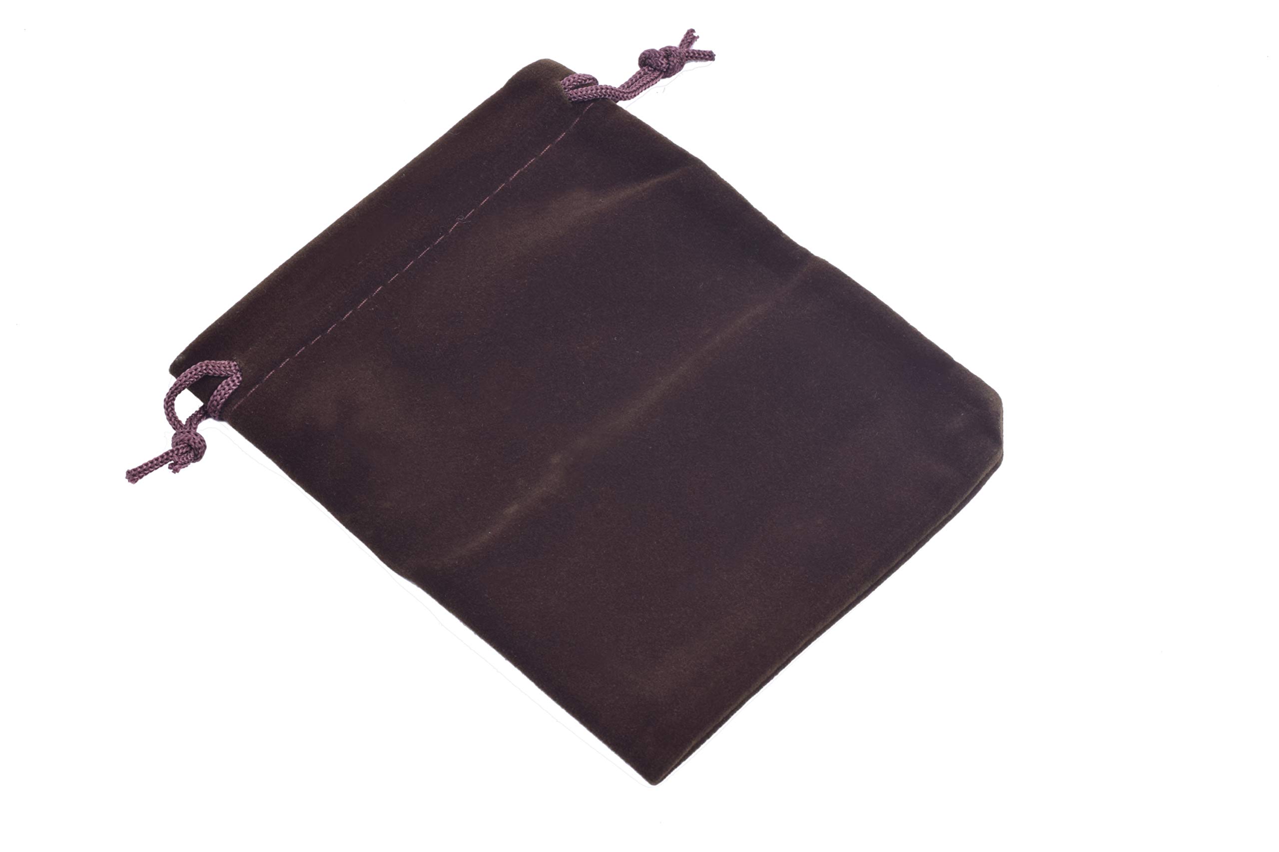 Sansam Lot de 50 petits sacs en velours marron avec cordon de serrage pour bijoux, cadeaux, cadeaux de mariage, sacs à bonbons, cadeaux de fête, 7,1 x 9,1 cm