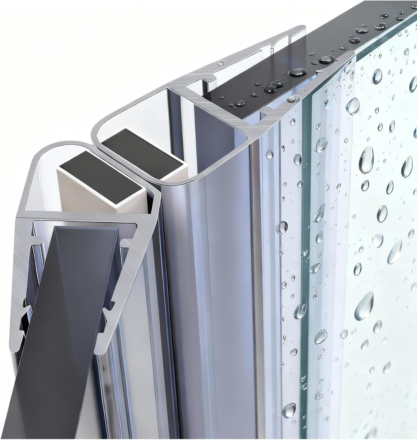 Glastürdichtung 90 ° Glas Dusche Ersatz Dichtung 2000 mm Duschdichtung Abdichtun