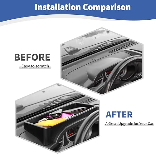 Miniatura 2 de RT-TCZ Organizador de bandeja de almacenamiento para Jeep Wrangler JK JKU 2007 2008 2009 2010 negro accesorios de almacenamiento