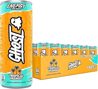 GHOST Energy - Tropical Mango, 8.4 fl oz, 24-Pack