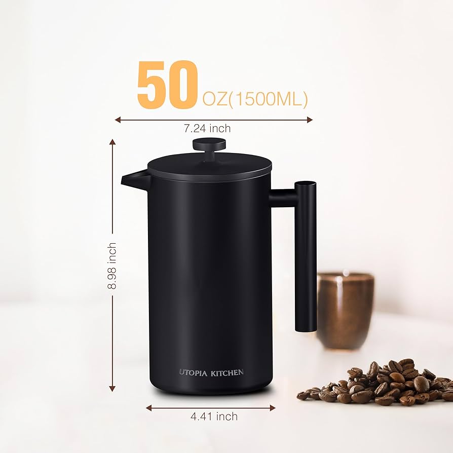 Amazon.com: Utopia Kitchen Stainless Steel French Press