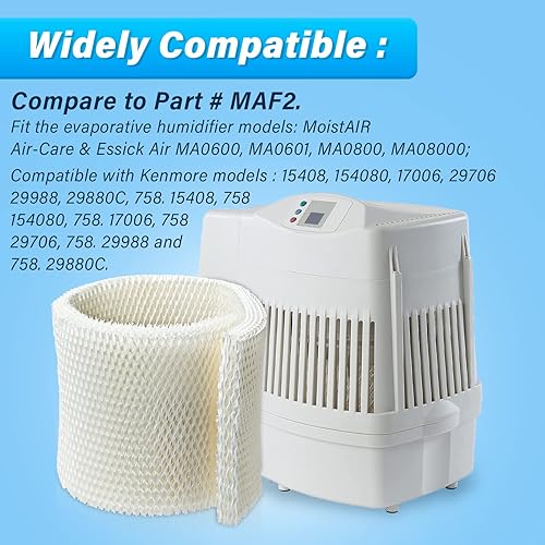Miniatura 4 de MAF2 - Filtro humidificador de mecha para filtros de humidificador de cuidado aéreo - Compatible con filtro humidificador de humedad Essick Air